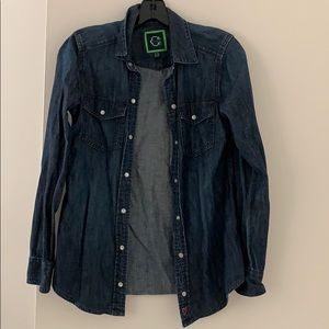 Jean snap button shirt